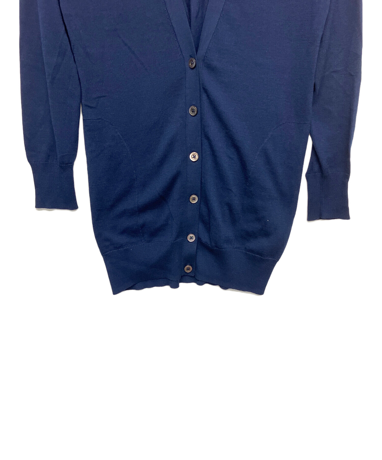 1363【新品タグ付】ユナイテッドアローズ コットンシルクカーディガンネイビー UNITED ARROWS - 1363【新品タグ付】ユナイテッドアローズ コットン