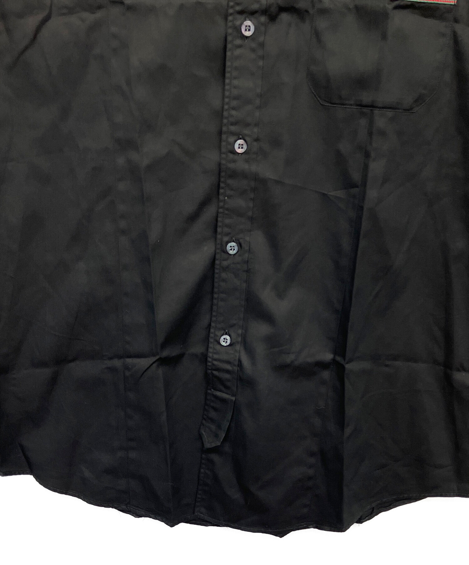 中古・古着通販】GUCCI (グッチ) 半袖シャツ ブラック サイズ:42