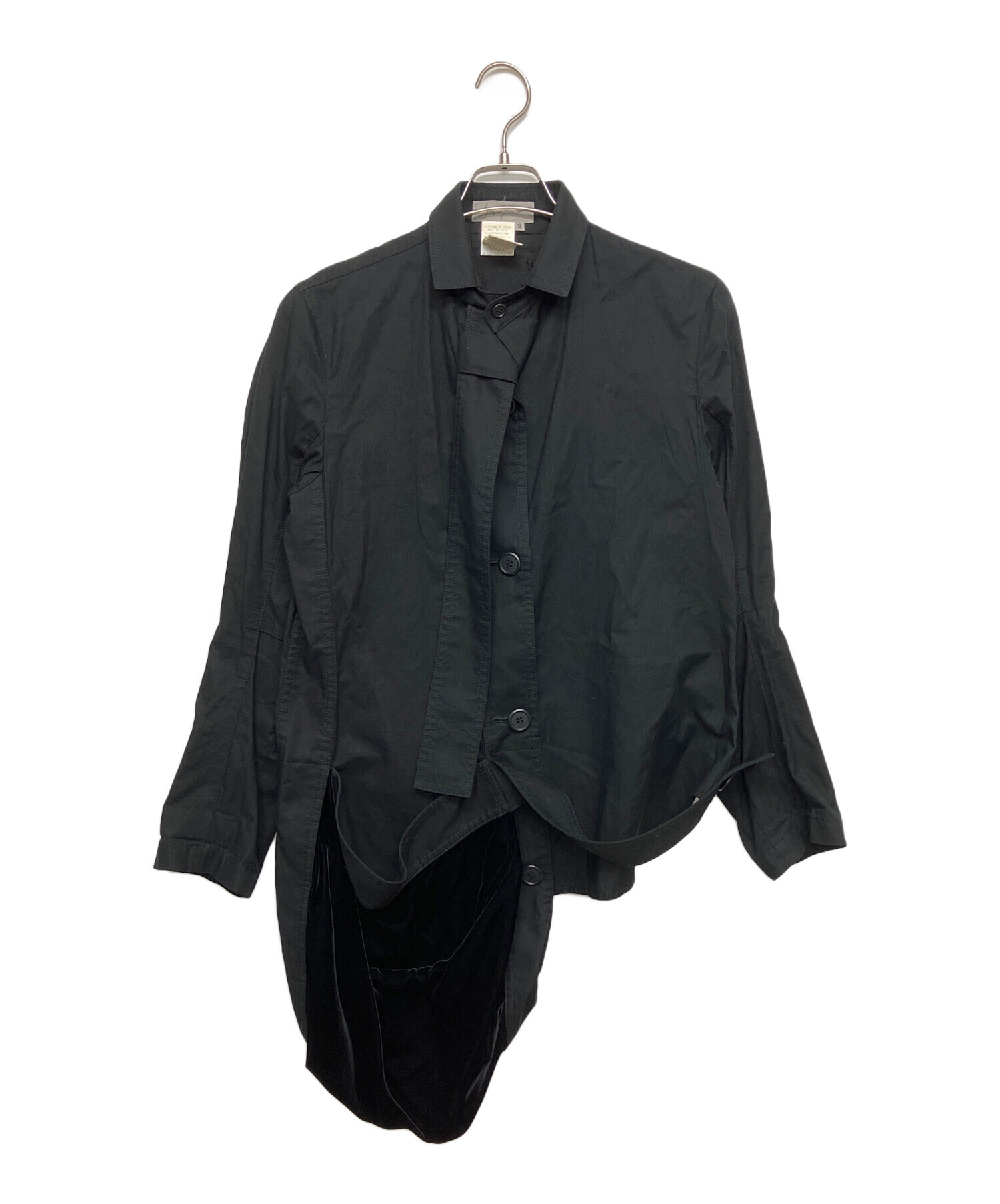 d*2様 Yohji Yamamoto ブラックジャケット サイズ5 yohji yamamoto - pour homme | 右脇FあきメッセージJ / テーラード