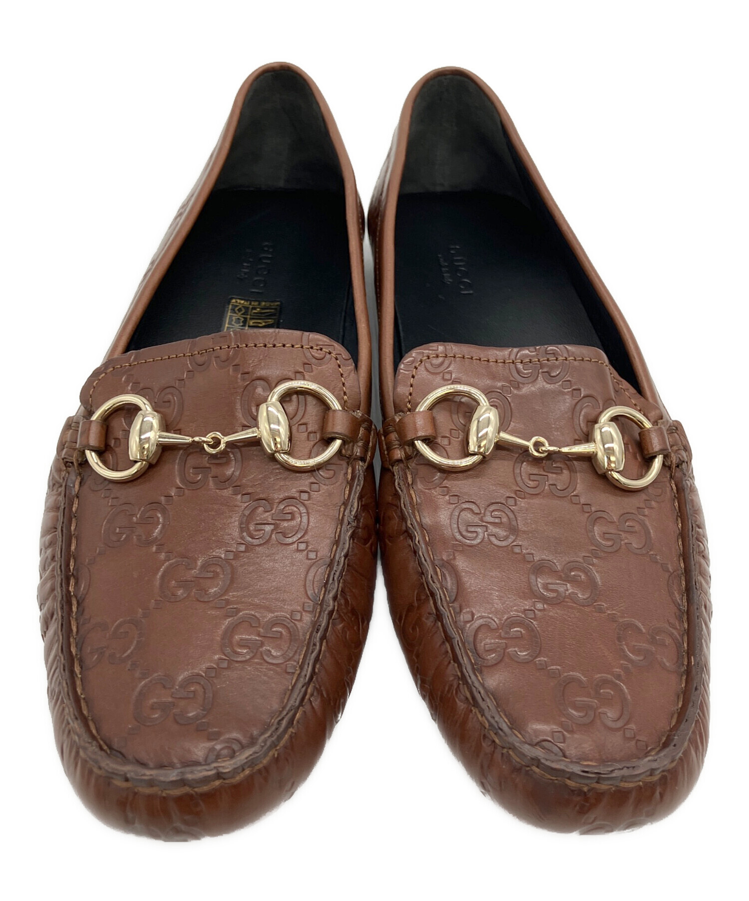 中古・古着通販】GUCCI (グッチ) ビットローファー ブラウン サイズ:38