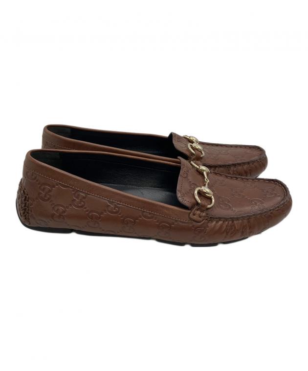 中古・古着通販】GUCCI (グッチ) ビットローファー ブラウン サイズ:38
