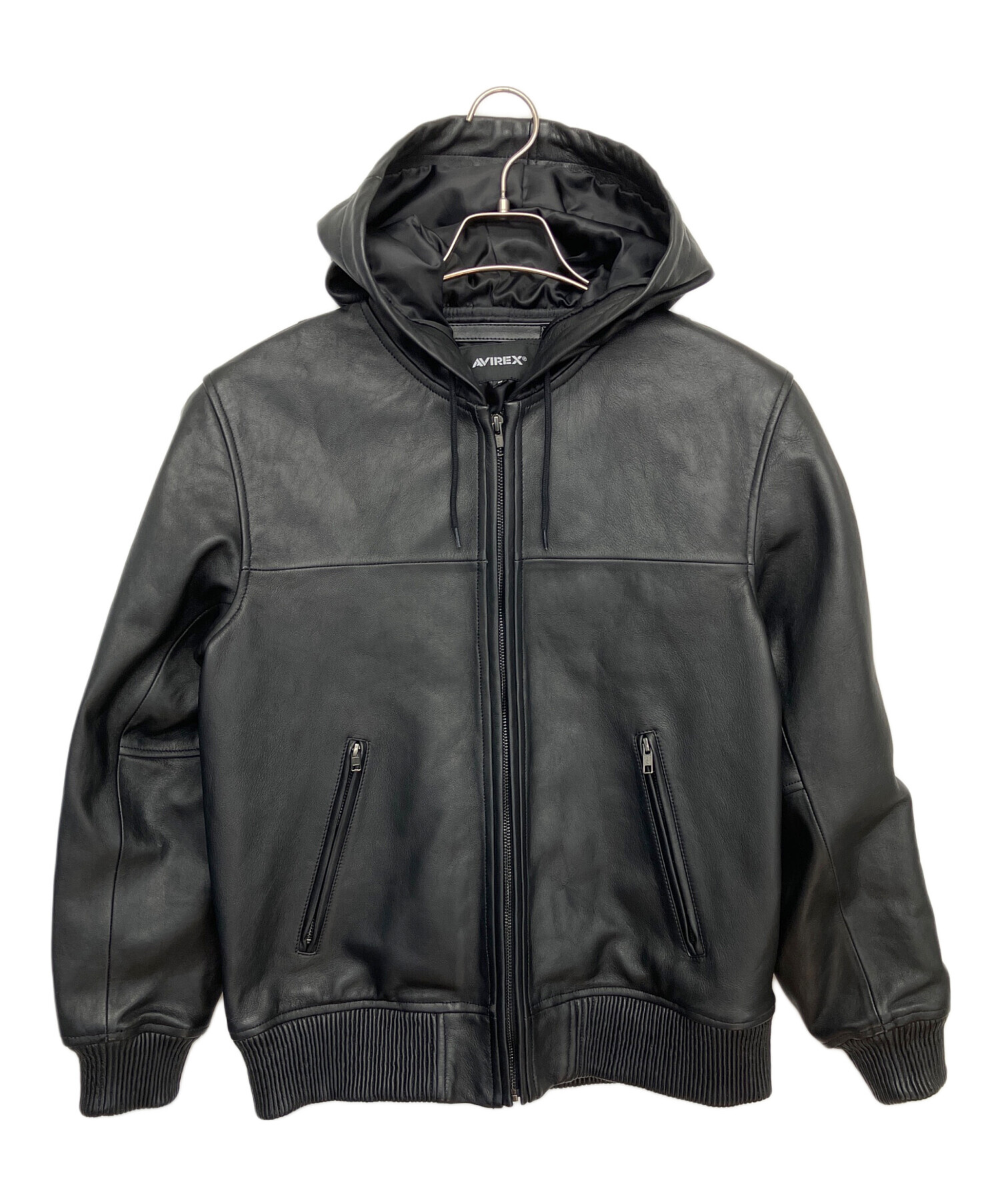 【AVIREX アヴィレックス】ラムレザー 切替 ジャケット Mサイズ 中古・古着通販】AVIREX (アヴィレックス) ラムレザージャケット