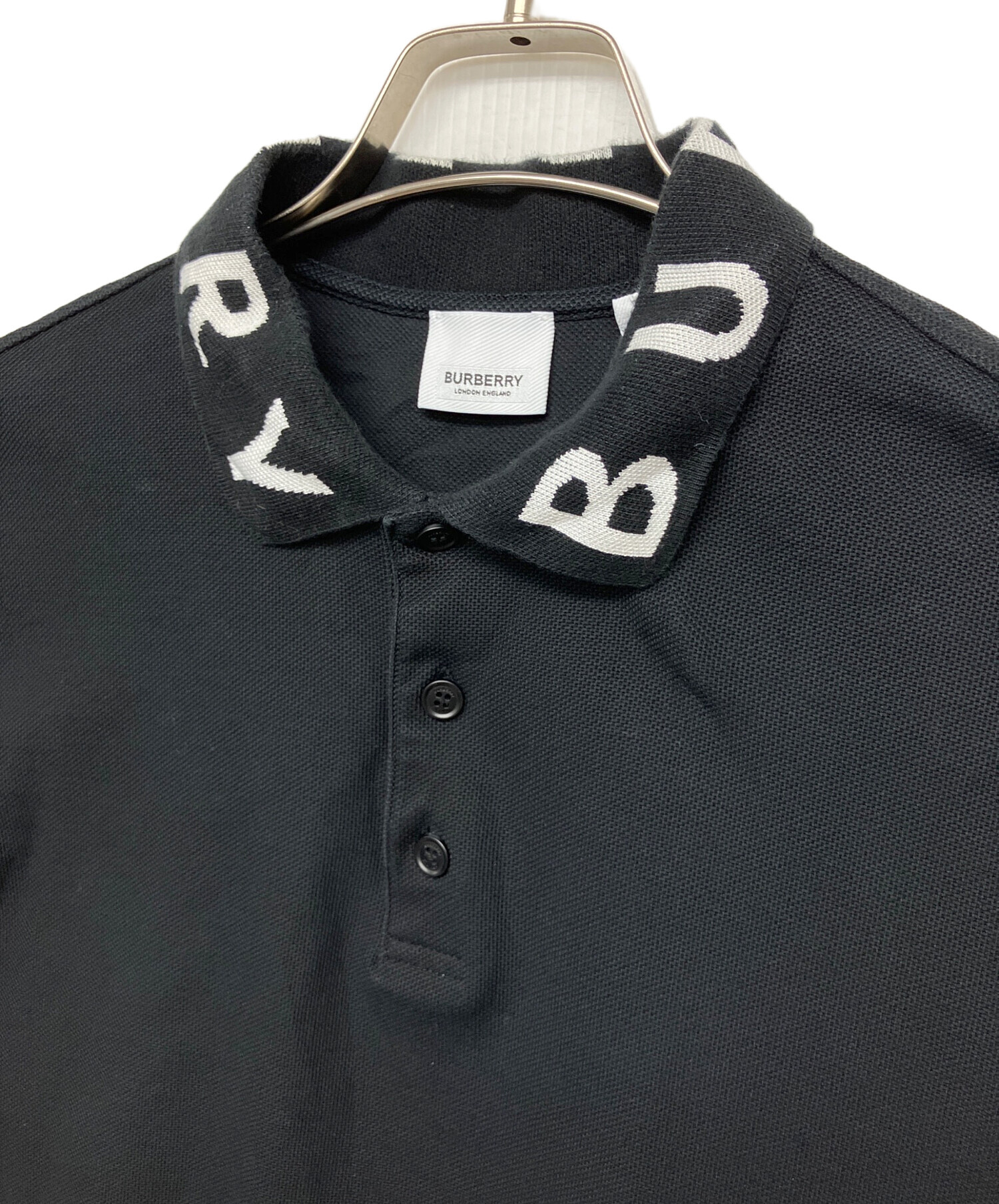 中古・古着通販】BURBERRY (バーバリー) ポロシャツ ブラック サイズ