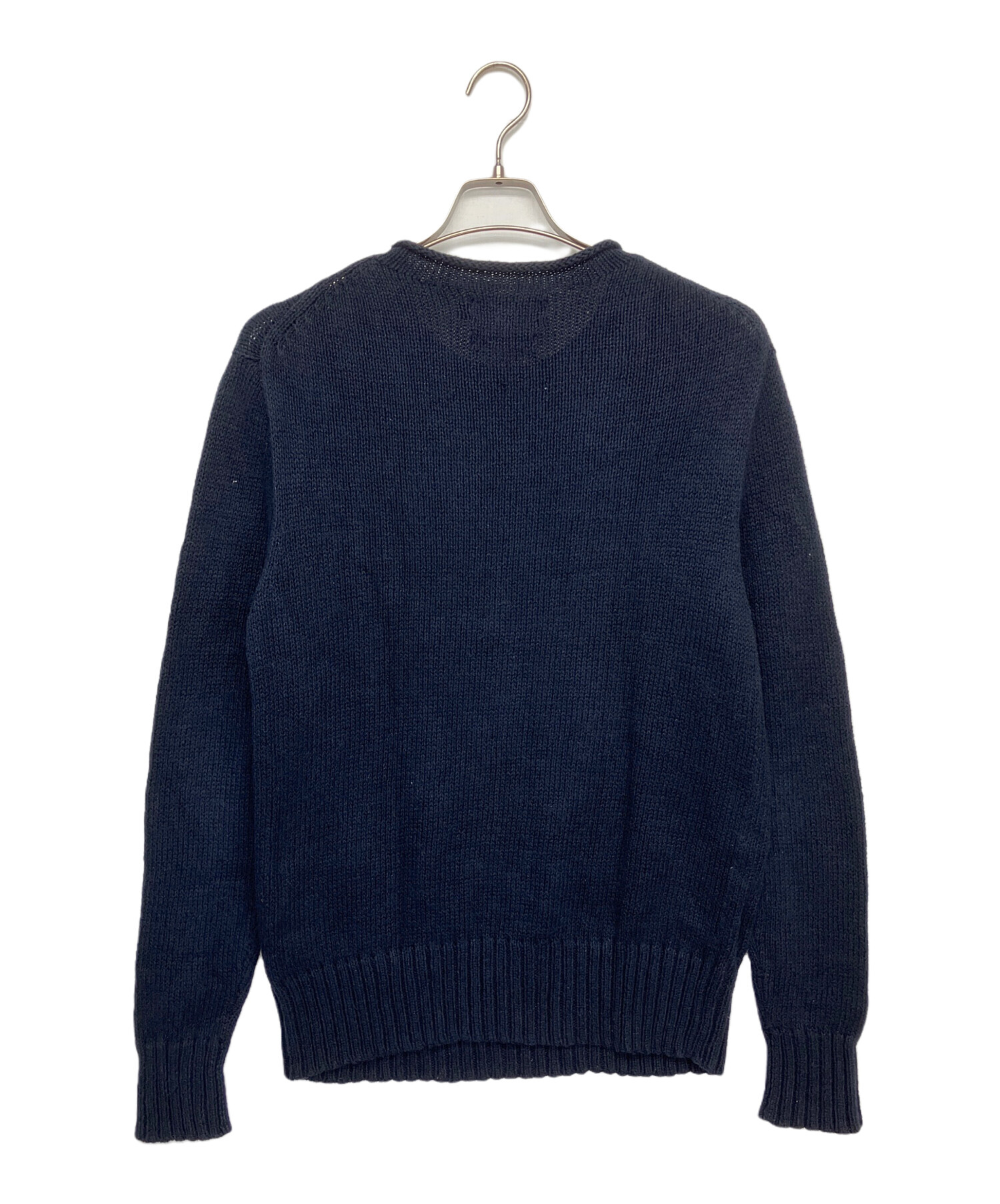 ラルフローレン　ニット　ポロベア　星条旗　ネイビー　QRタグ　正規品　S 中古・古着通販】POLO RALPH LAUREN (ポロ・ラルフローレン) 星条旗