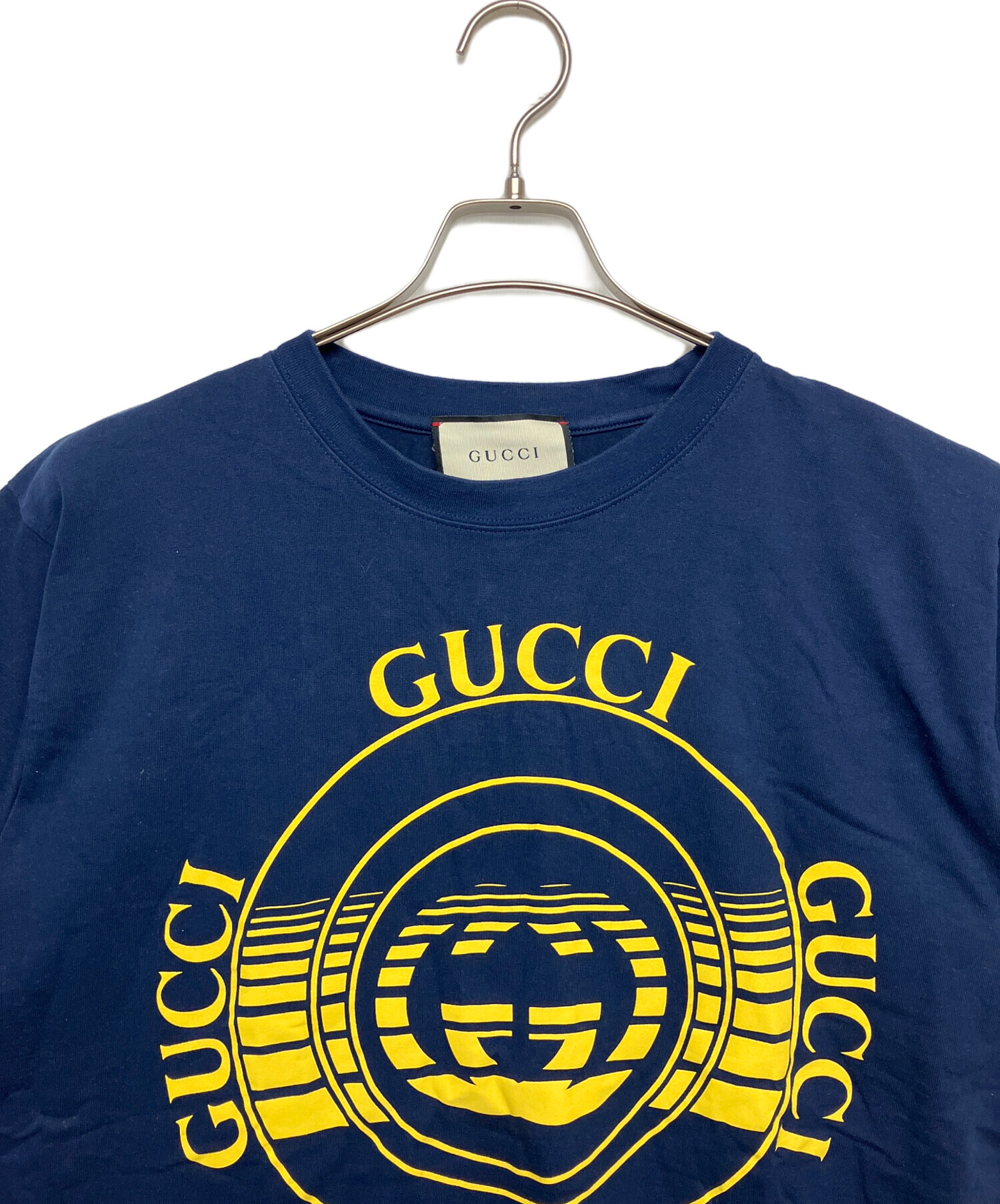 GUCCI グッチ Tシャツ・カットソー XS 青 【古着】【中古】【送料無料】 GUCCI - GUCCI グッチ Tシャツ・カットソー XS 青 【古着】【中古