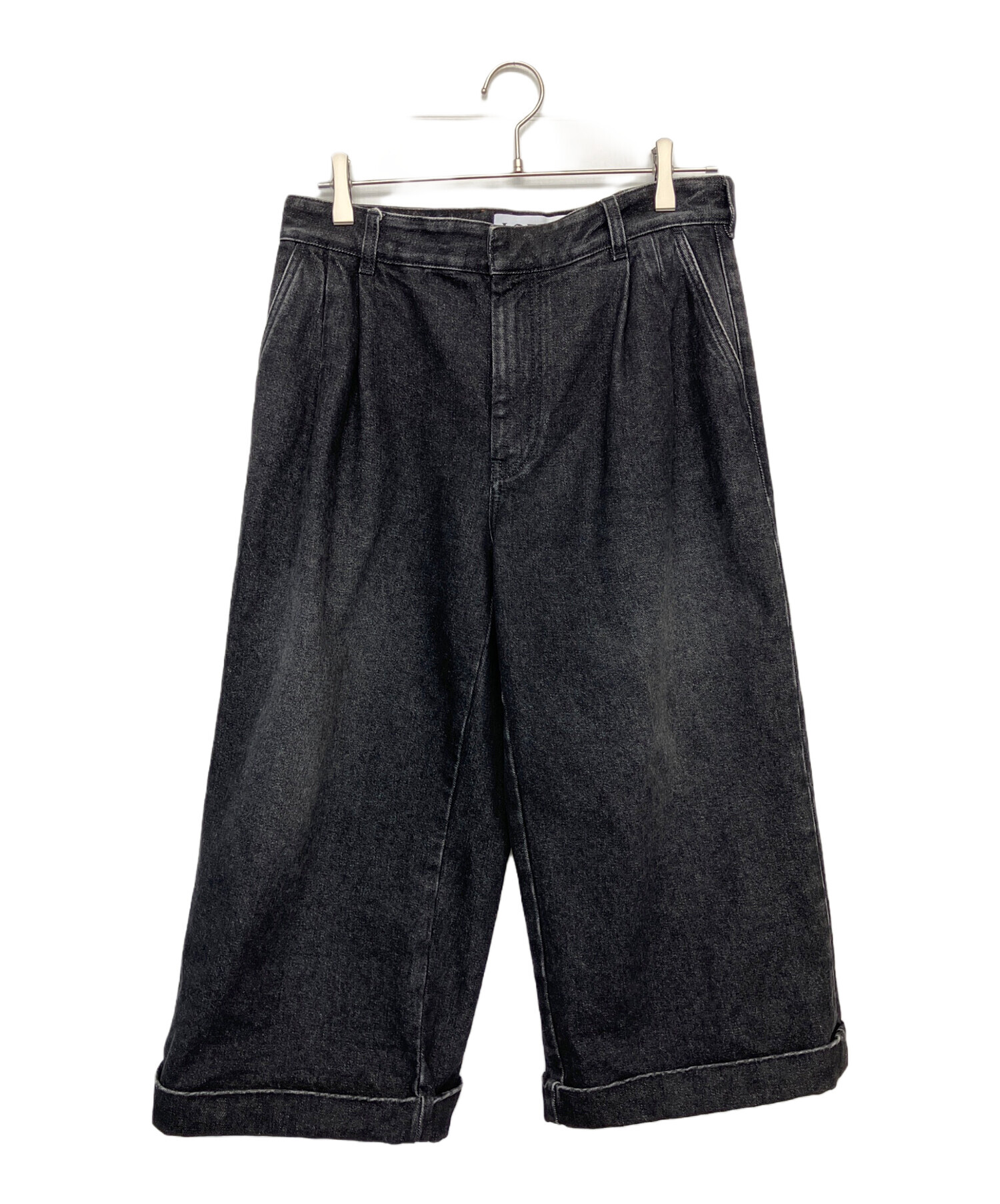 中古・古着通販】LOEWE (ロエベ) クロップドワイドデニムパンツ