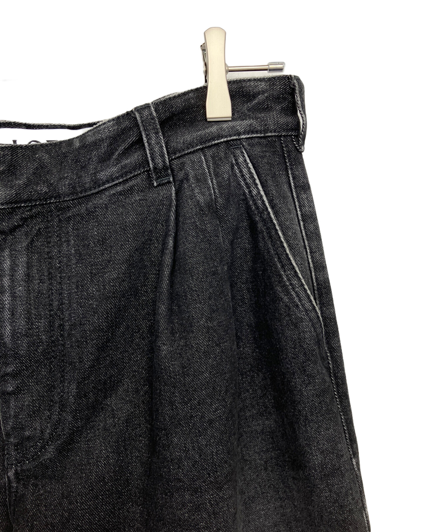 中古・古着通販】LOEWE (ロエベ) クロップドワイドデニムパンツ