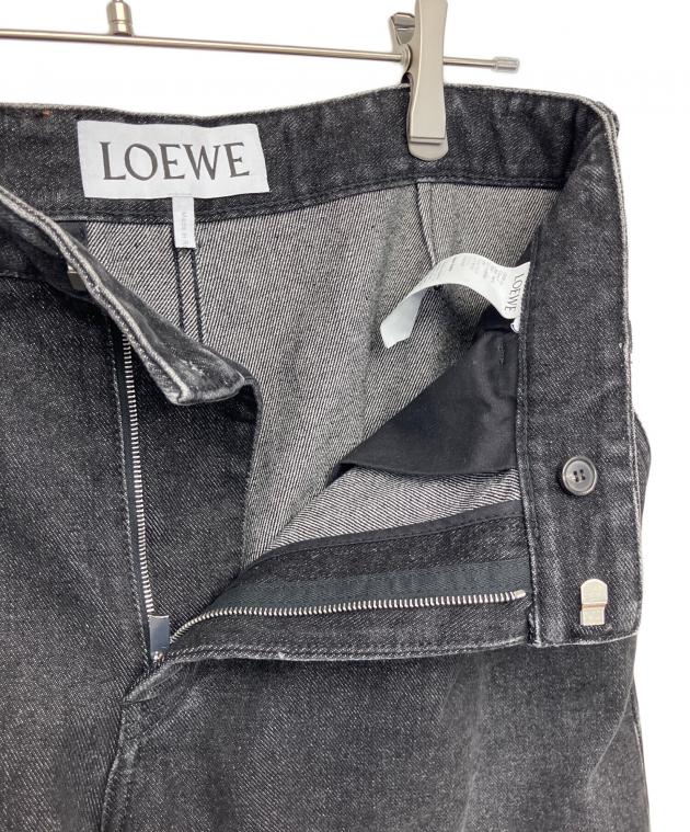 中古・古着通販】LOEWE (ロエベ) クロップドワイドデニムパンツ
