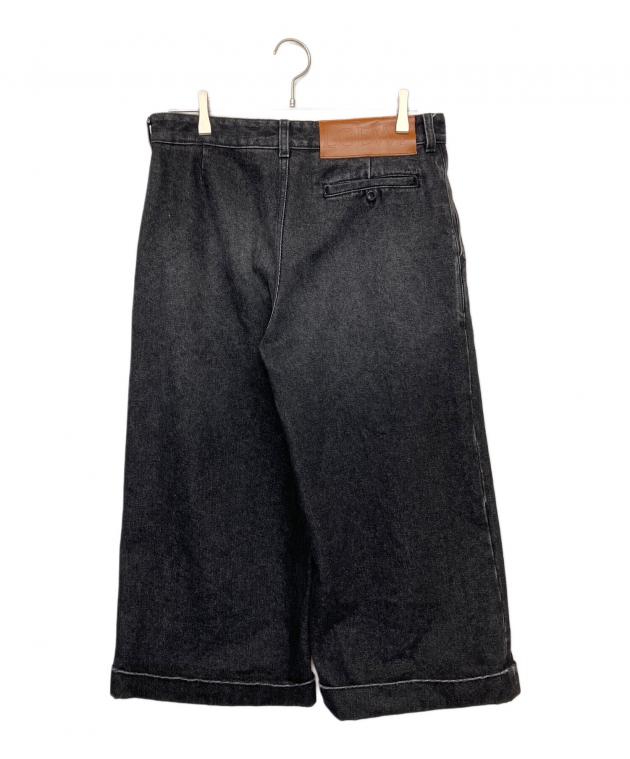 中古・古着通販】LOEWE (ロエベ) クロップドワイドデニムパンツ