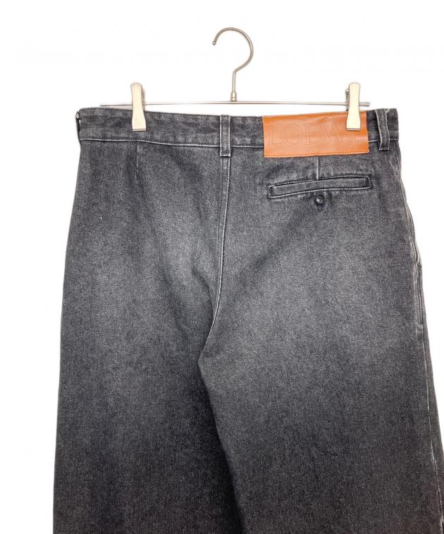 中古・古着通販】LOEWE (ロエベ) クロップドワイドデニムパンツ