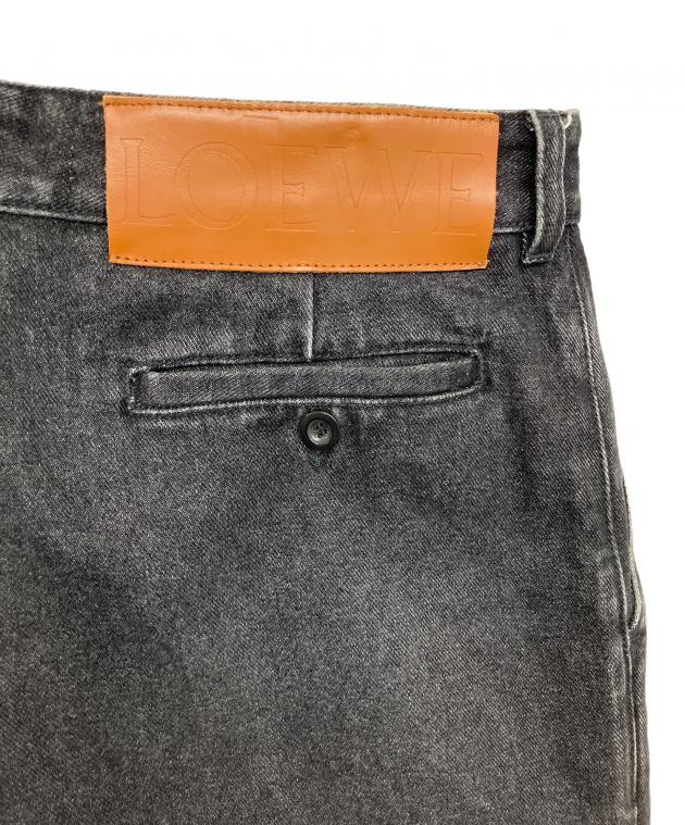 中古・古着通販】LOEWE (ロエベ) クロップドワイドデニムパンツ
