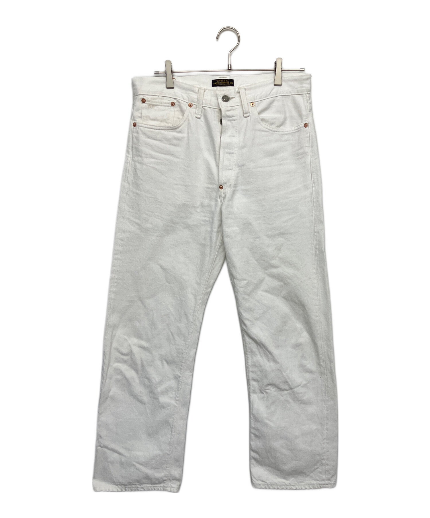未使用級 RRL ダブルアールエル スリムフィット デニムパンツ ホワイト 31 中古・古着通販】RRL (ダブルアールエル) 1927 Buckle Back Jeans 12.5