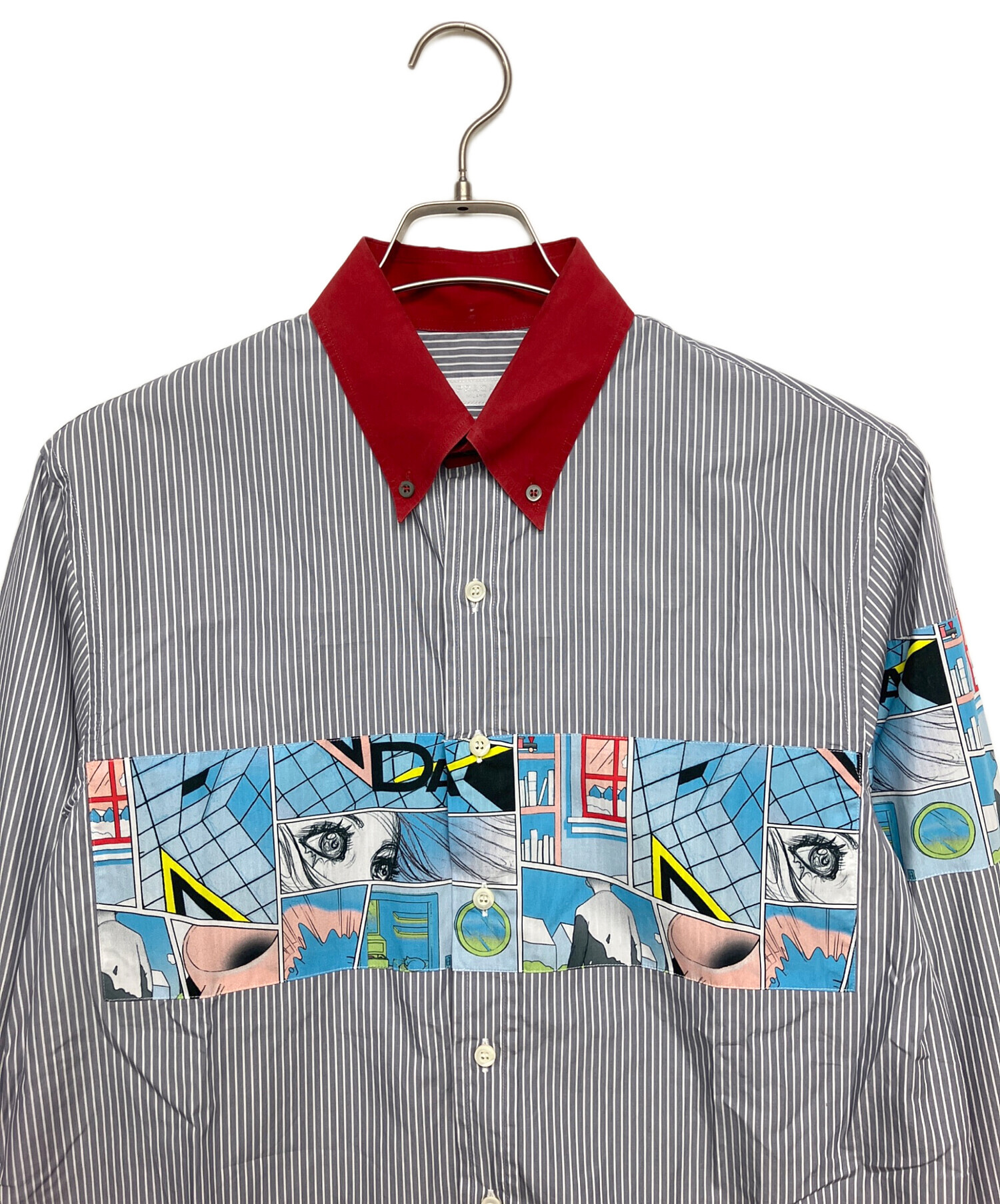 中古・古着通販】PRADA (プラダ) 2018SS COMIC STRIPE L/S SHIRT 長袖