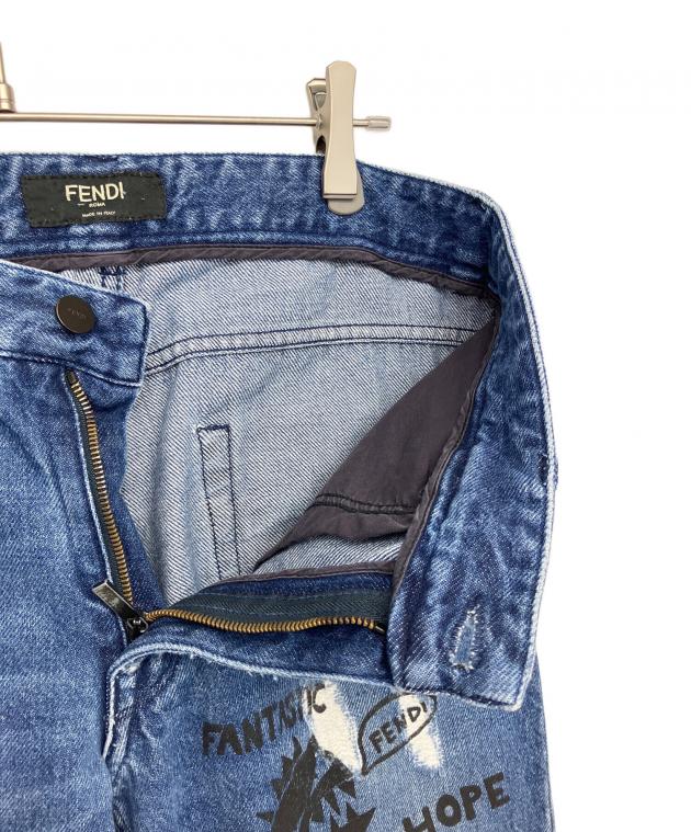 中古・古着通販】FENDI (フェンディ) デニムパンツ ネイビー サイズ