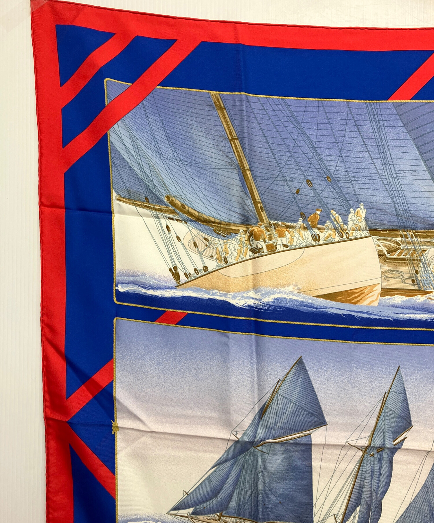 中古・古着通販】HERMES (エルメス) カレ90 シルクスカーフ ブルー