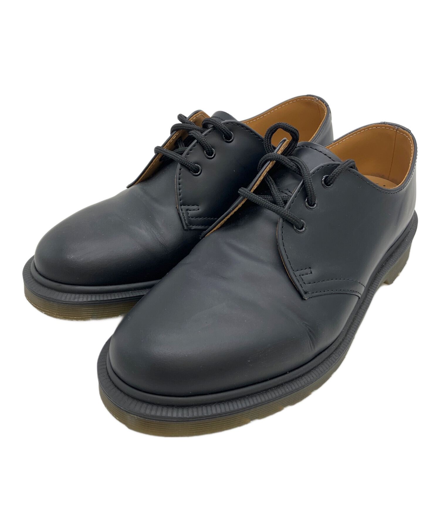 【ほぼ未使用】Dr. Martens 3ホール ブラック レザー 24.5 中古・古着通販】Dr.Martens (ドクターマーチン) 1461PW スリーホール