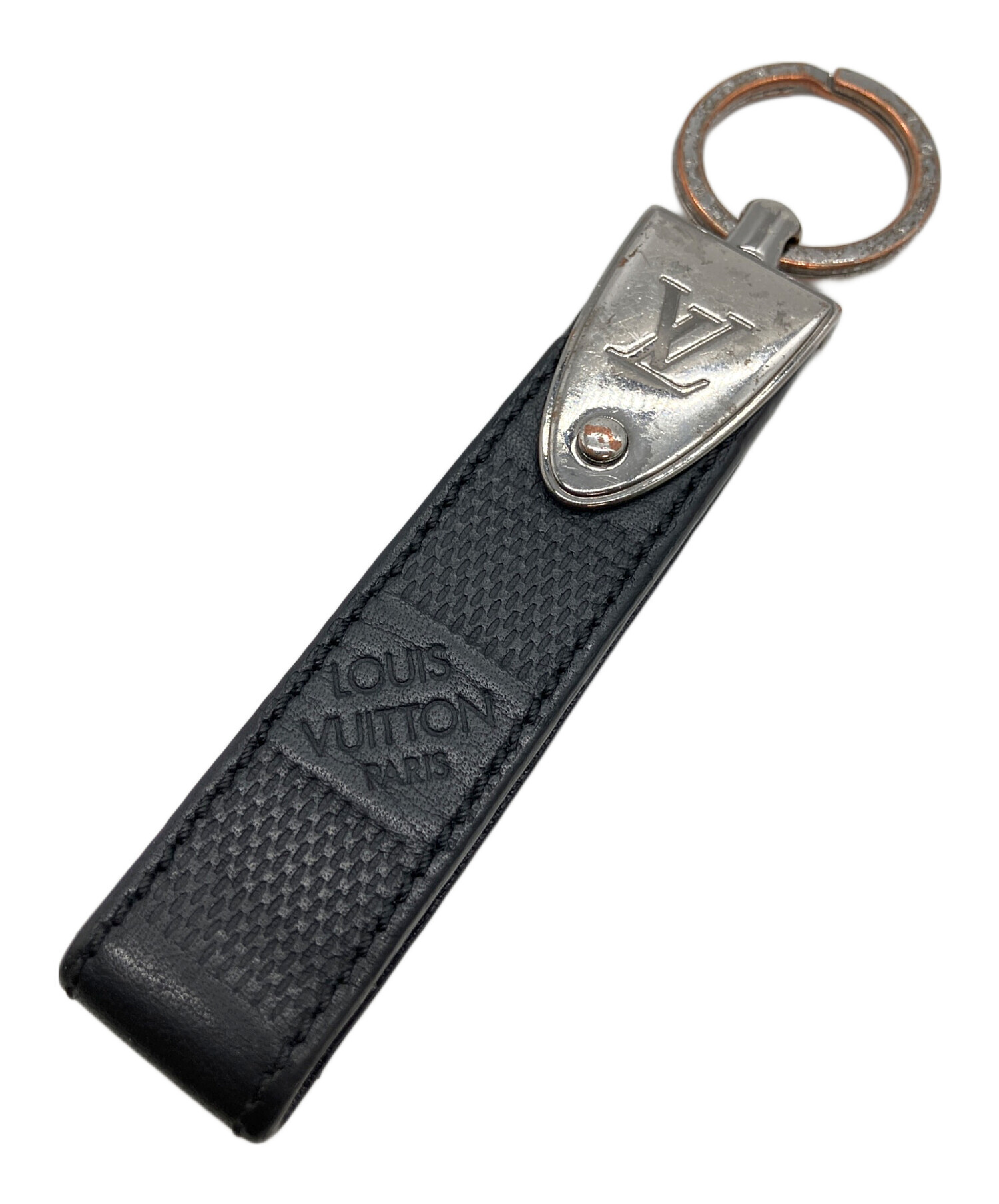 新品未使用　LOUIS VUITTON ブラックレザー キーホルダー　ダミエ 中古・古着通販】LOUIS VUITTON (ルイ ヴィトン) M65051 ダミエ