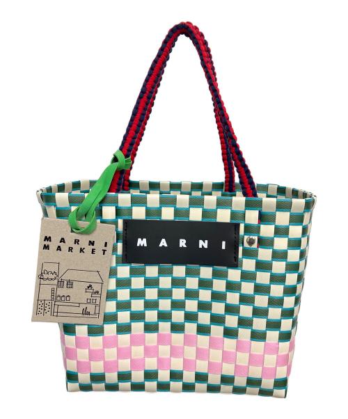 中古・古着通販】MARNI (マルニ) カゴバッグ グリーン×ピンク