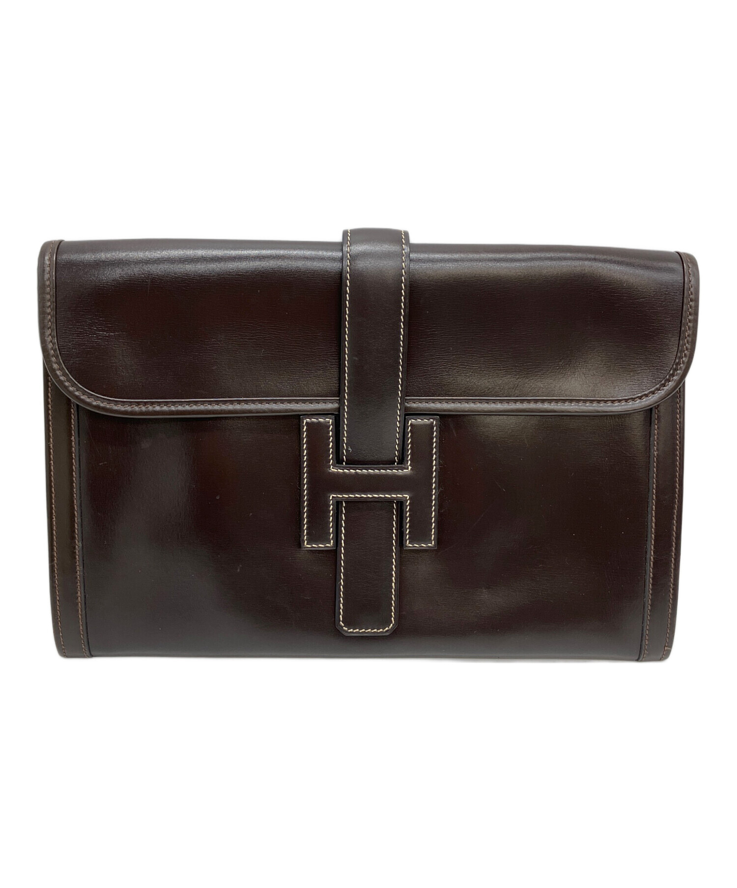 中古・古着通販】HERMES (エルメス) ジジェPM クラッチバッグ ブラウン