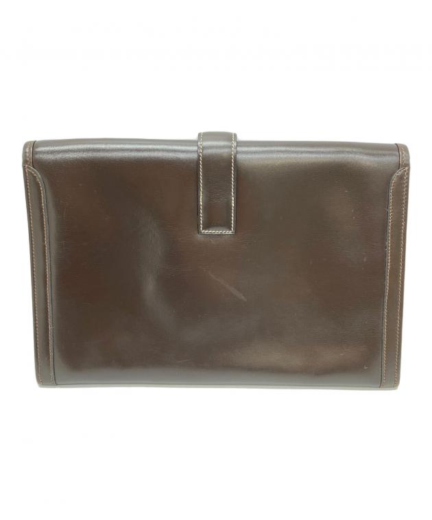 中古・古着通販】HERMES (エルメス) ジジェPM クラッチバッグ ブラウン 中古・古着通販】HERMES (エルメス) ジジェPM クラッチバッグ ブラウン
