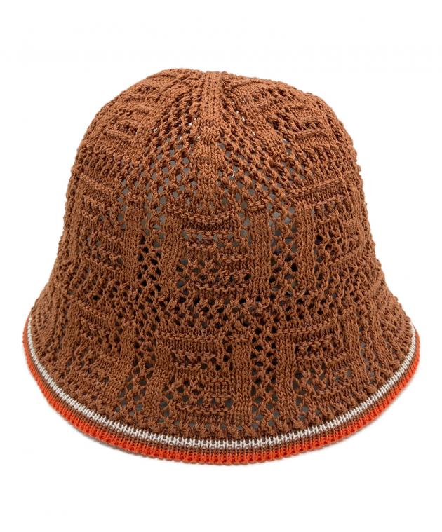 【4万値引き】FENDIフェンディ ジャガードカシミヤ クロシュハットベージュ 中古・古着通販】FENDI (フェンディ) クロシュハット ブラウン