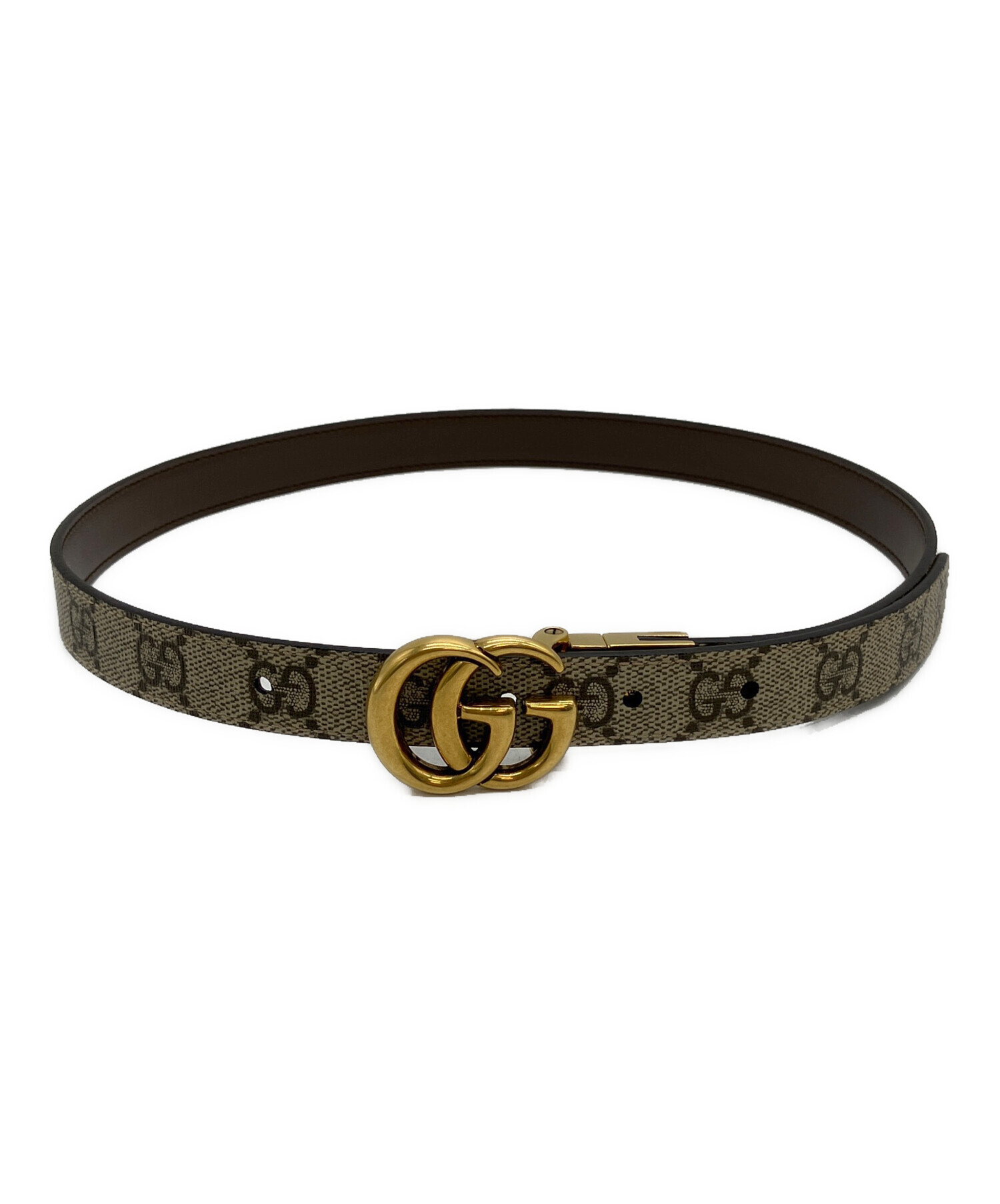 中古・古着通販】GUCCI (グッチ) ダブルGスリムベルト ブラウン