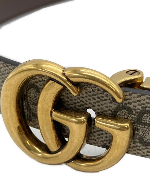 中古・古着通販】GUCCI (グッチ) ダブルGスリムベルト ブラウン