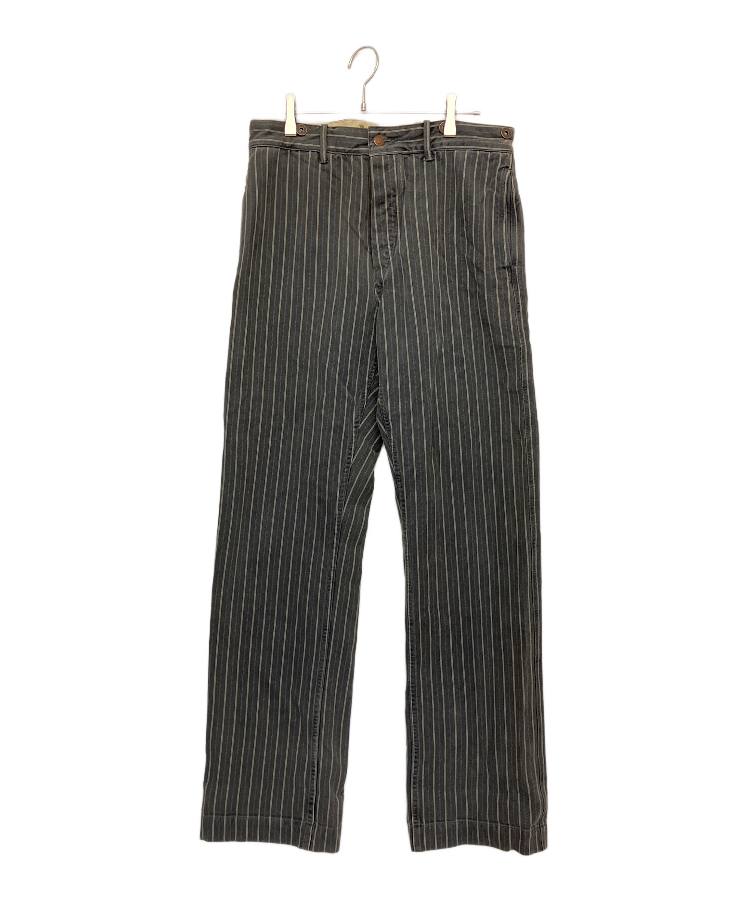 中古・古着通販】RRL (ダブルアールエル) ストライプパンツ グレー 