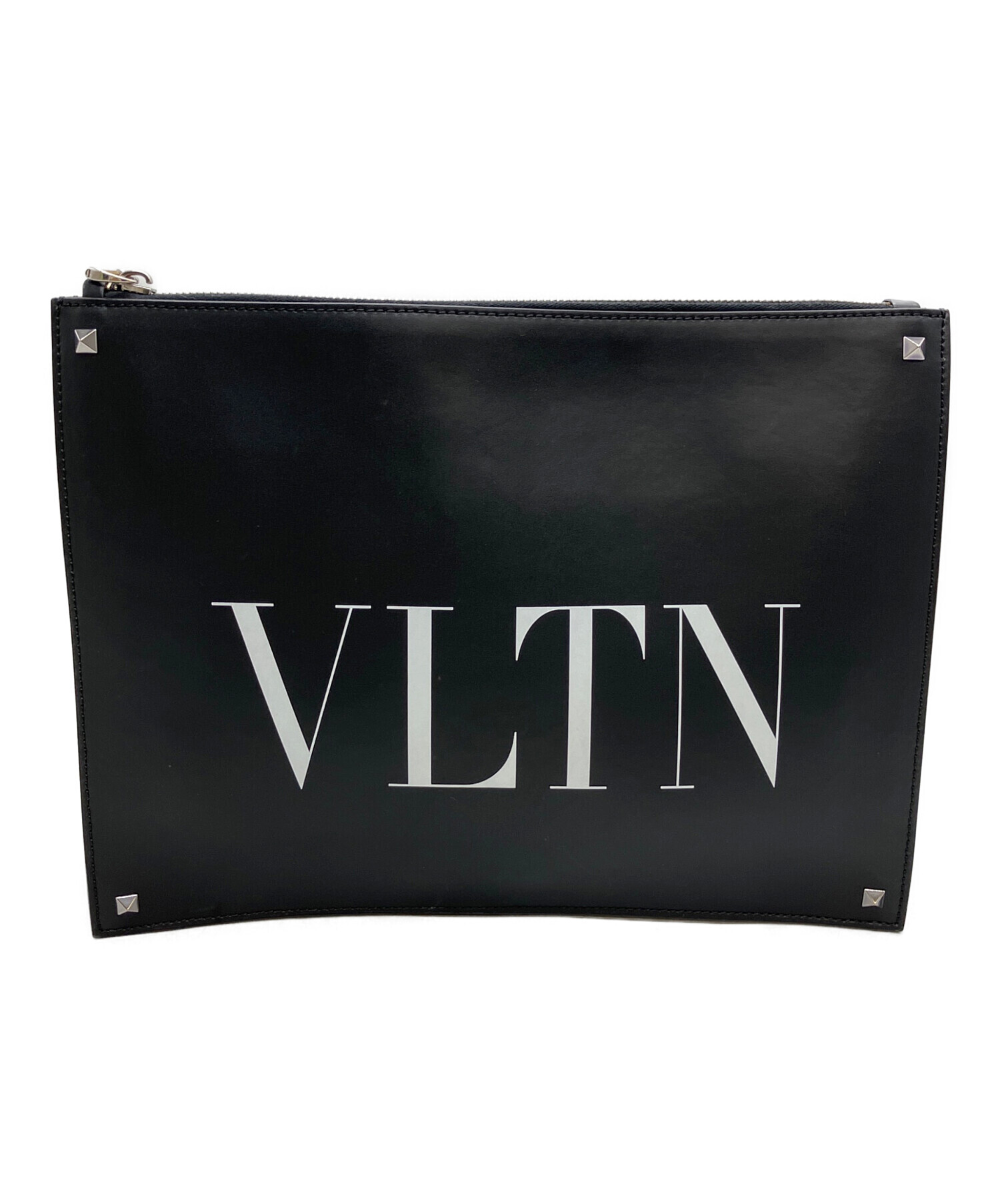 中古・古着通販】VALENTINO (ヴァレンティノ) クラッチバッグ ブラック