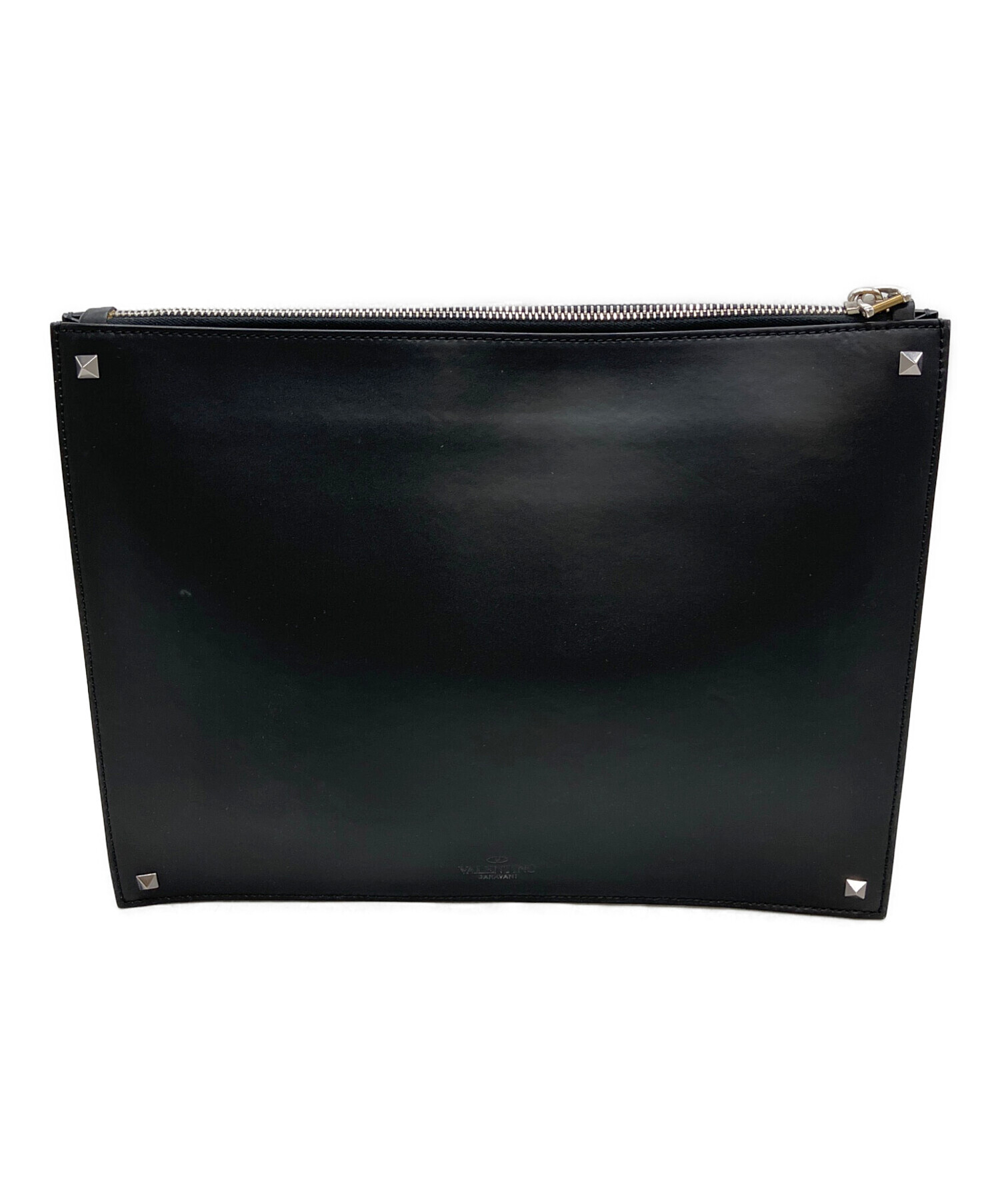 中古・古着通販】VALENTINO (ヴァレンティノ) クラッチバッグ ブラック