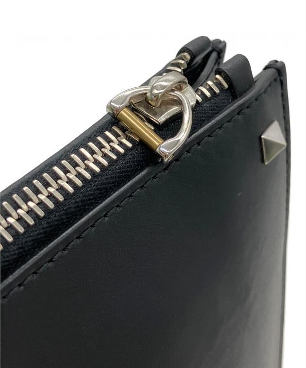 中古・古着通販】VALENTINO (ヴァレンティノ) クラッチバッグ ブラック