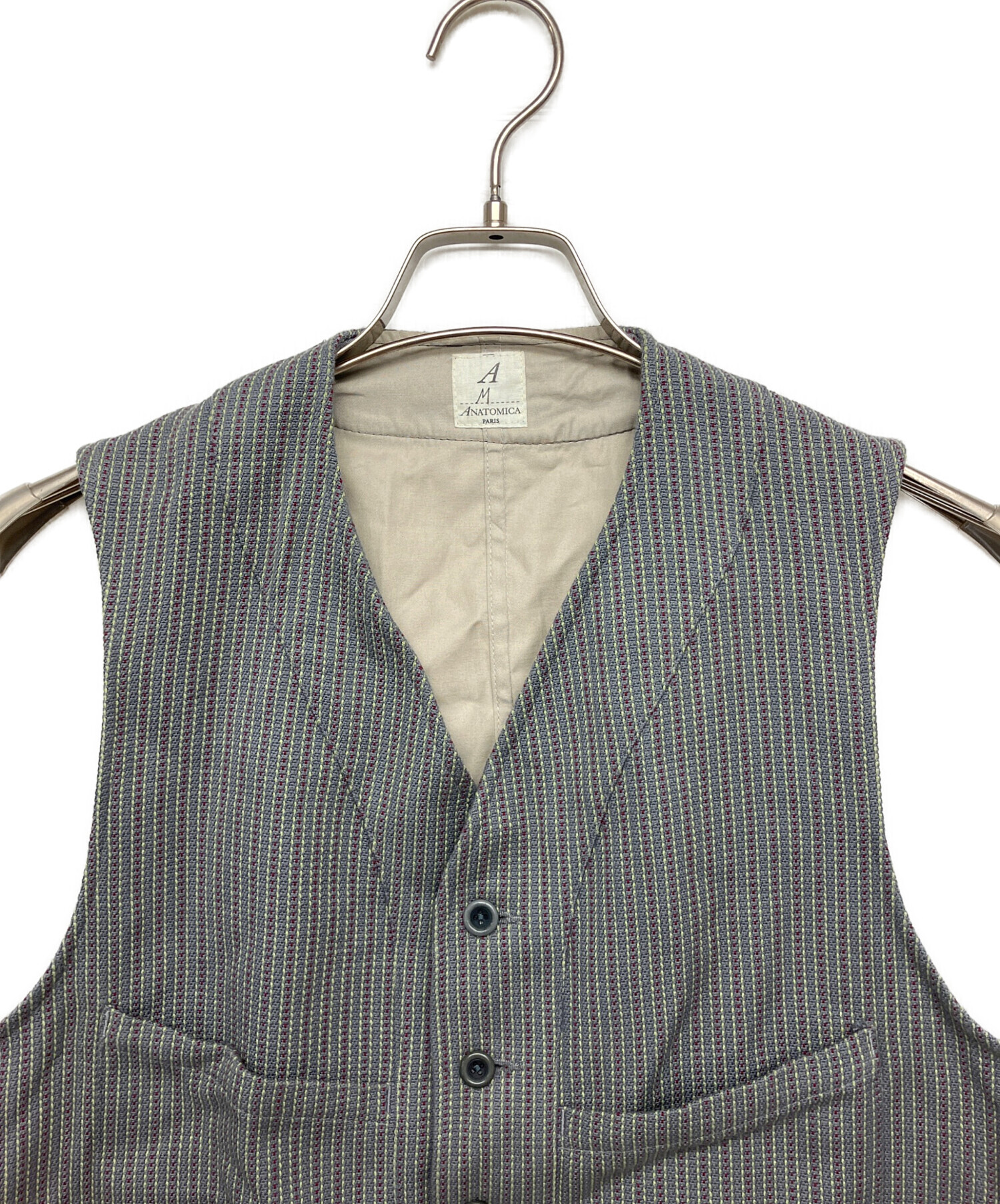 anatomica アナトミカ　anatomica ベスト　ジレ　グレンチェック 中古・古着通販】ANATOMICA (アナトミカ) ベスト グレー サイズ:M