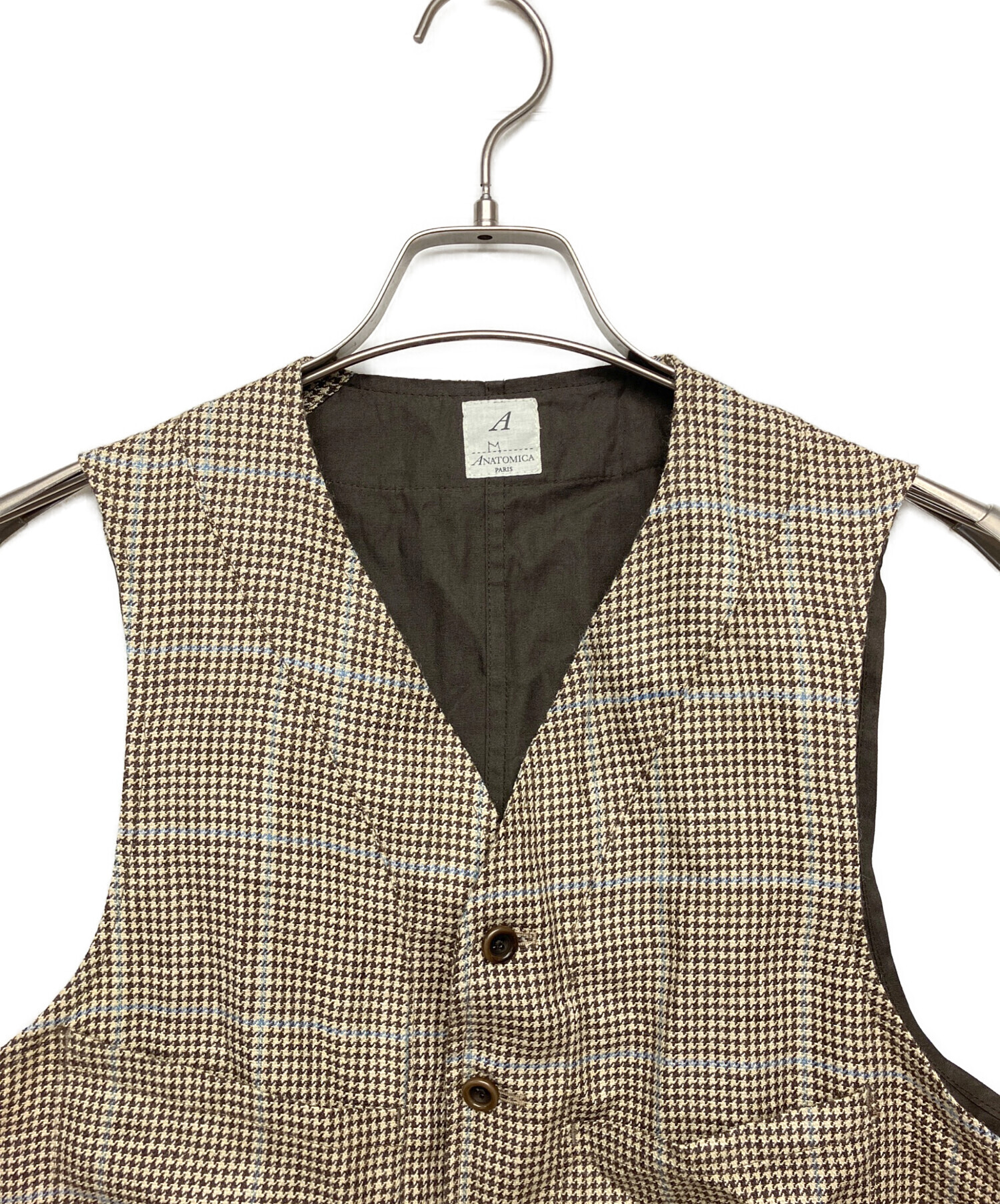 中古・古着通販】ANATOMICA (アナトミカ) ベスト アイボリー×ブラウン