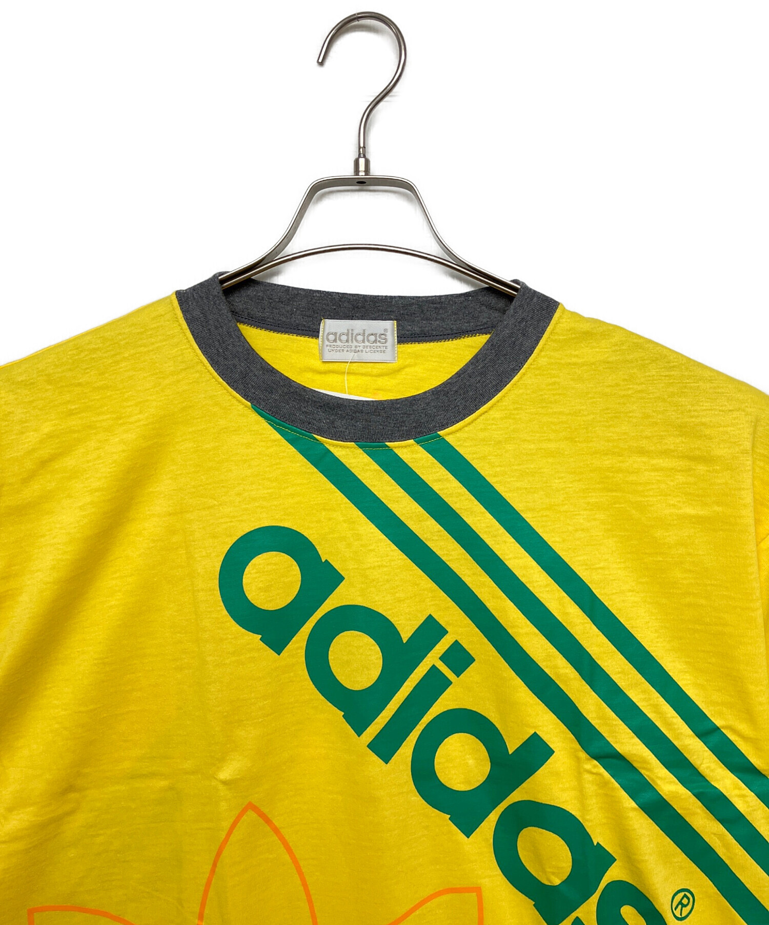 アディダス ゲームシャツ ユニフォーム 半袖 ヴィンテージ 古着 黄色 イエロー 中古・古着通販】adidas (アディダス) 90s AA-6625 半袖カットソー