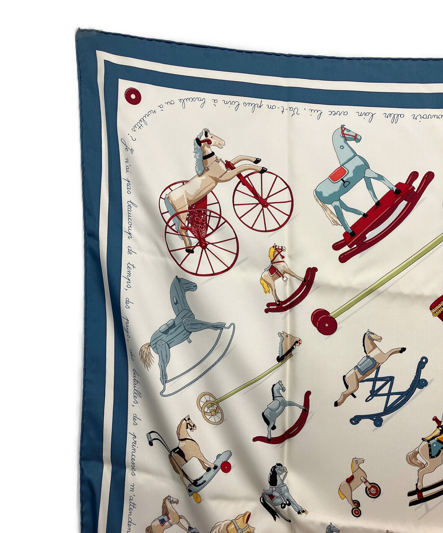 中古・古着通販】HERMES (エルメス) カレ90 お馬のお話をして ホワイト