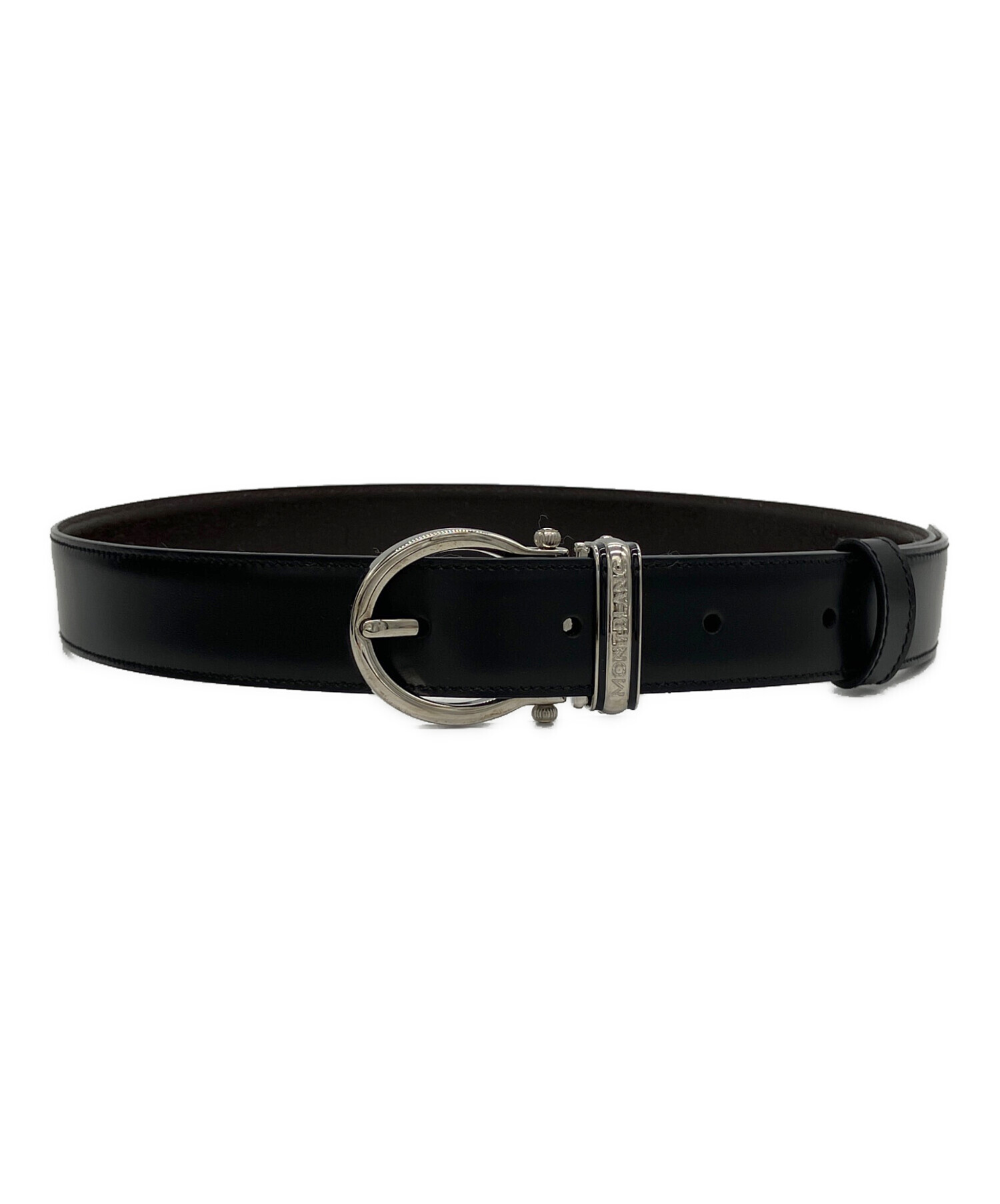 R*☆様 MONTBLANC モンブラン ベルト バックル [2個セット] 中古・古着通販】MONTBLANC (モンブラン) レザーベルト ブラック