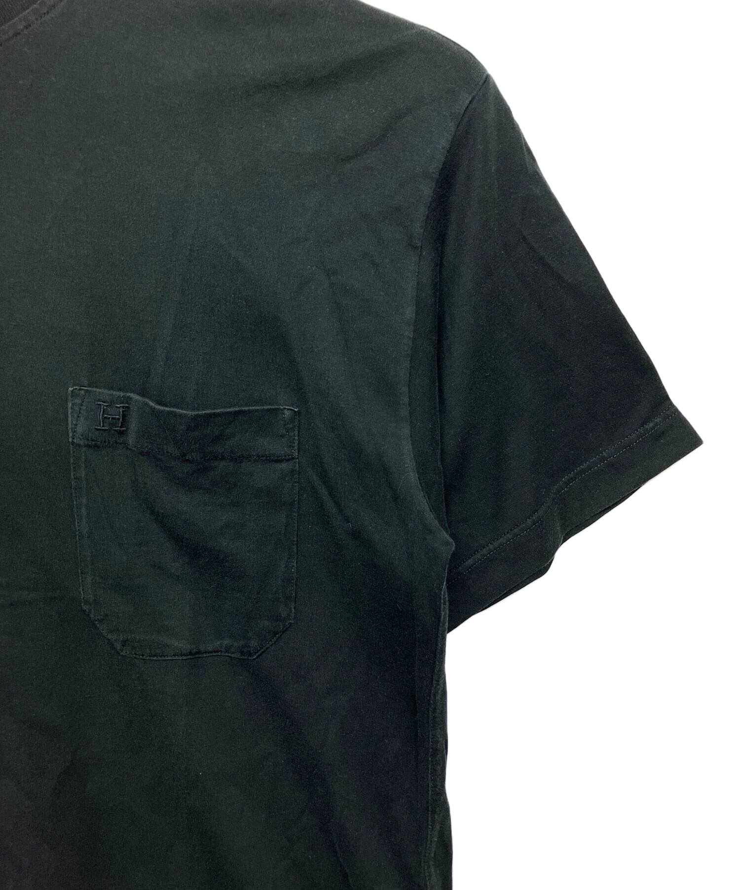 中古・古着通販】HERMES (エルメス) 半袖カットソー ブラック サイズ:L
