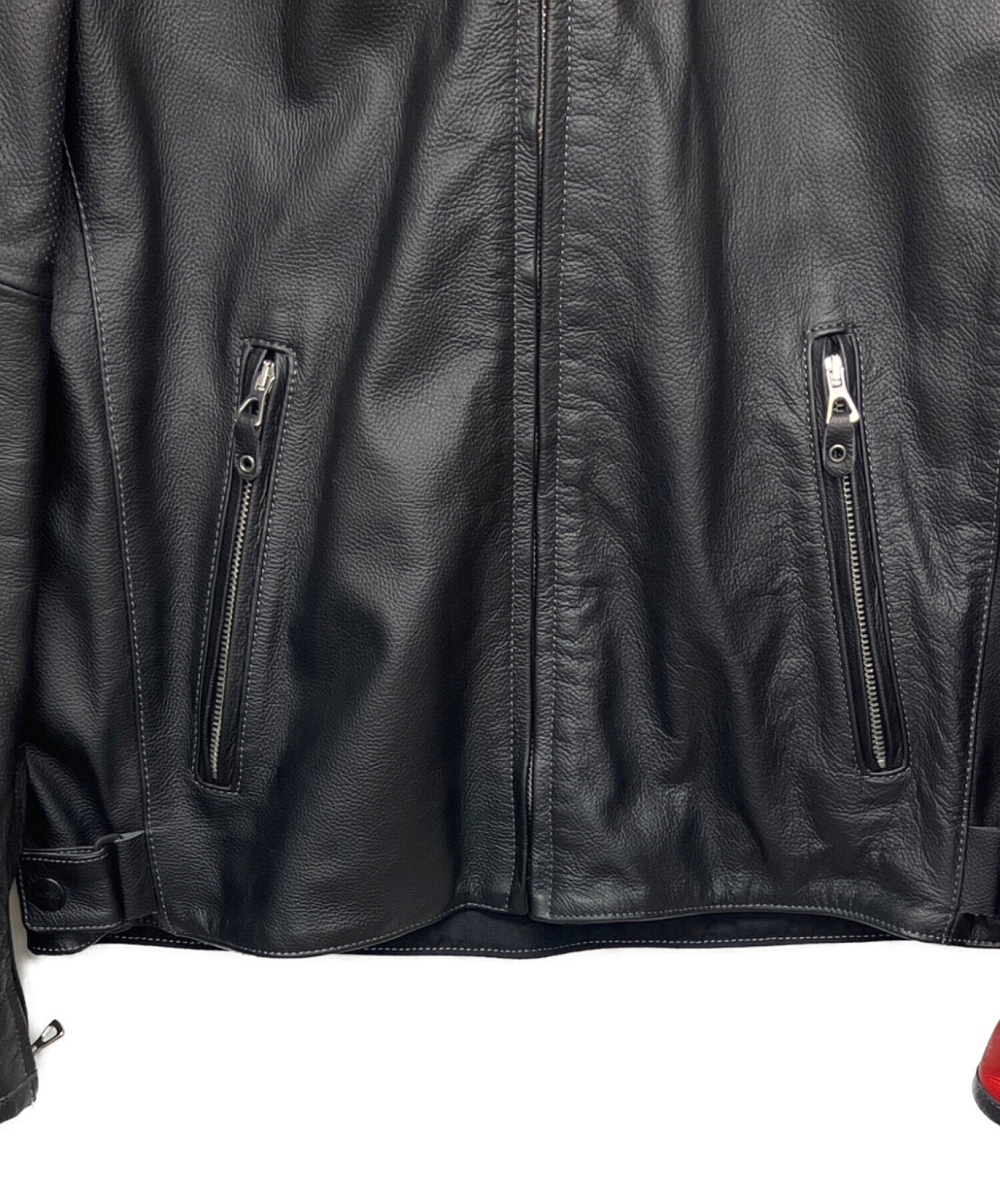 牛革レザージャケットサイズL 中古・古着通販】DUCATI (ドゥカティ) レザージャケット ブラック