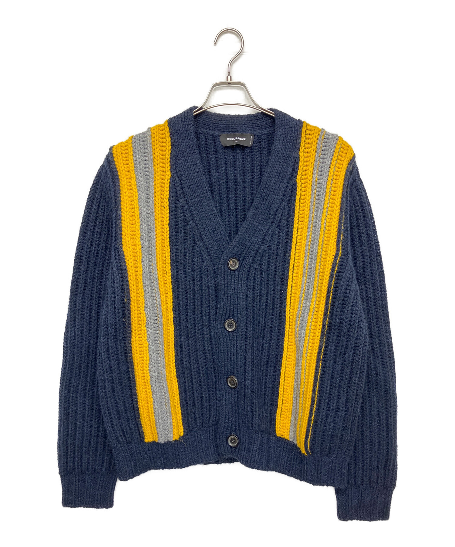 DSQUARED ディースクエアード カーディガン M 紺 【古着】【中古】【送料無料】 中古・古着通販】DSQUARED2 (ディースクエアード) S71HA1112S17829