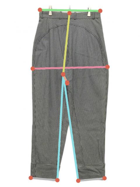 中古・古着通販】HERMES (エルメス) 千鳥格子 スラックス ブラック