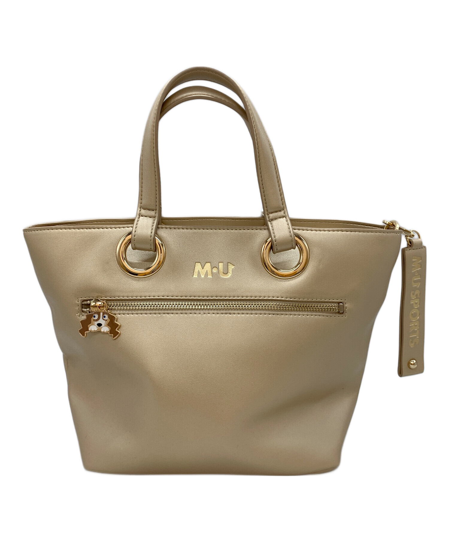 meme様　M.U SPORTS ラウンドバッグ ベージュ 中古・古着通販】M U SPORTS (エムユースポーツ) デュアルレザー
