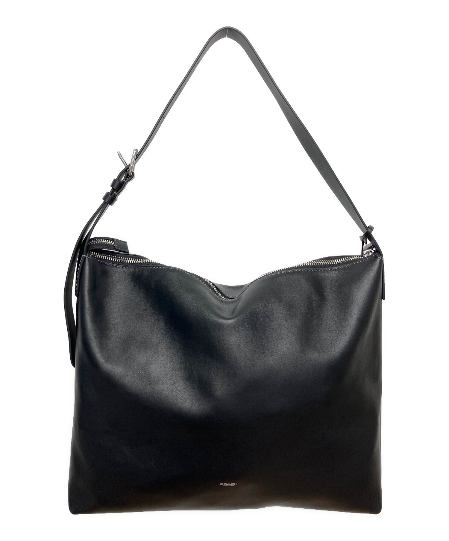 中古・古着通販】COACH (コーチ) モットメッセンジャーバッグ ブラック