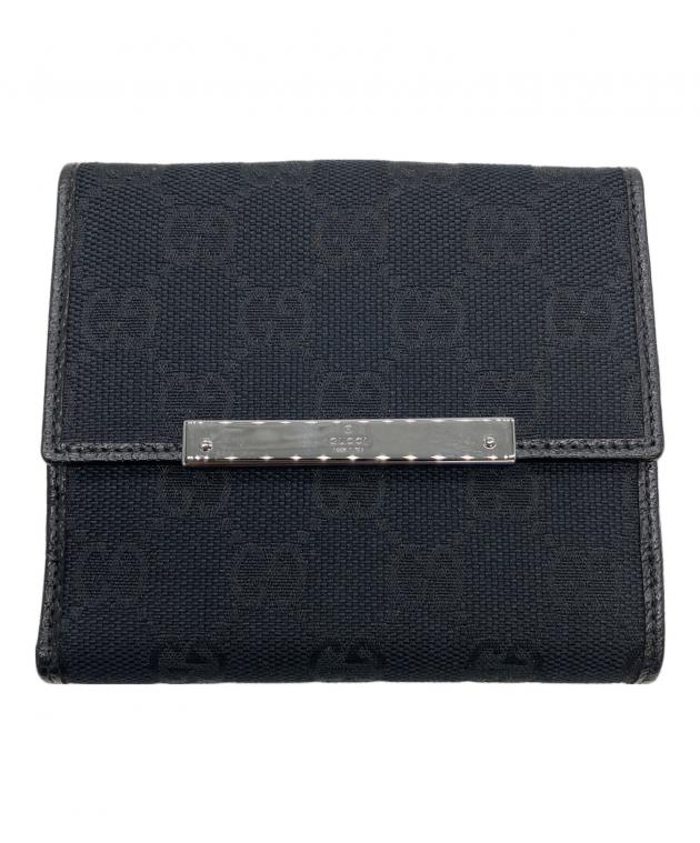 GUCCI GGキャンバス 折りたたみ財布 未使用 箱付 中古・古着通販】GUCCI (グッチ) GG キャンバス 2つ折り財布 ブラック
