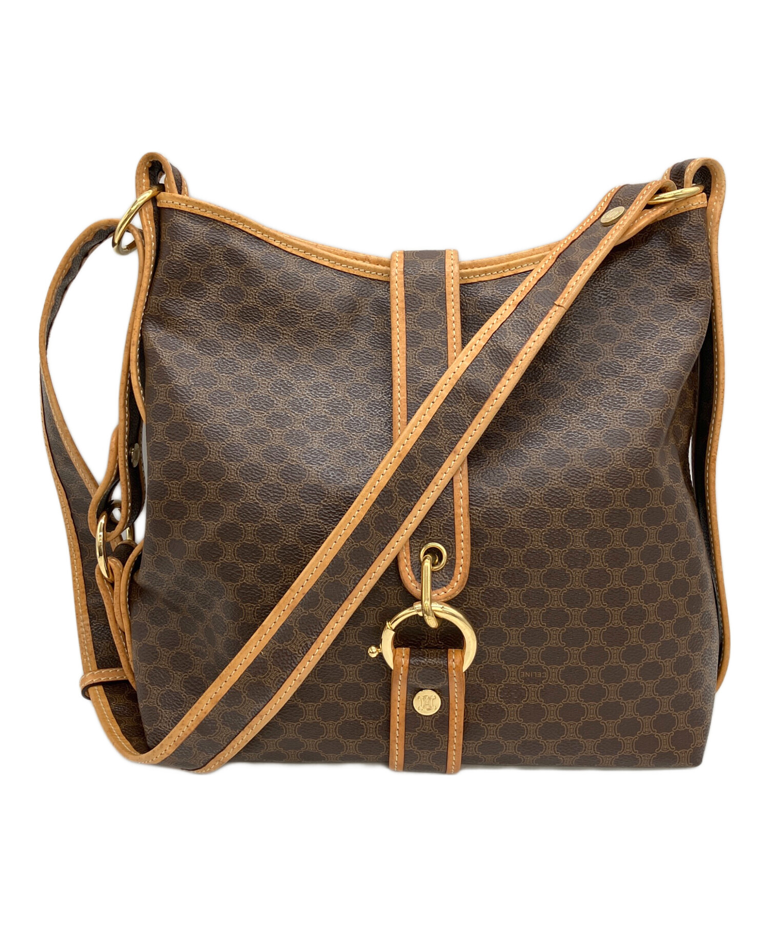 CELINE ブラウン ショルダーバッグ 中古・古着通販】CELINE (セリーヌ) ショルダーバッグ ブラウン