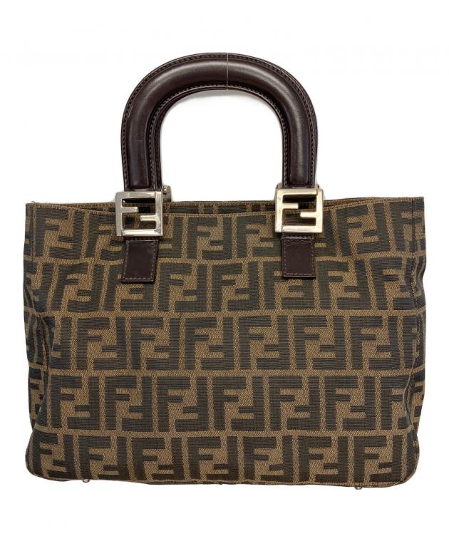 中古・古着通販】FENDI (フェンディ) ズッカ ハンドバッグ ブラウン