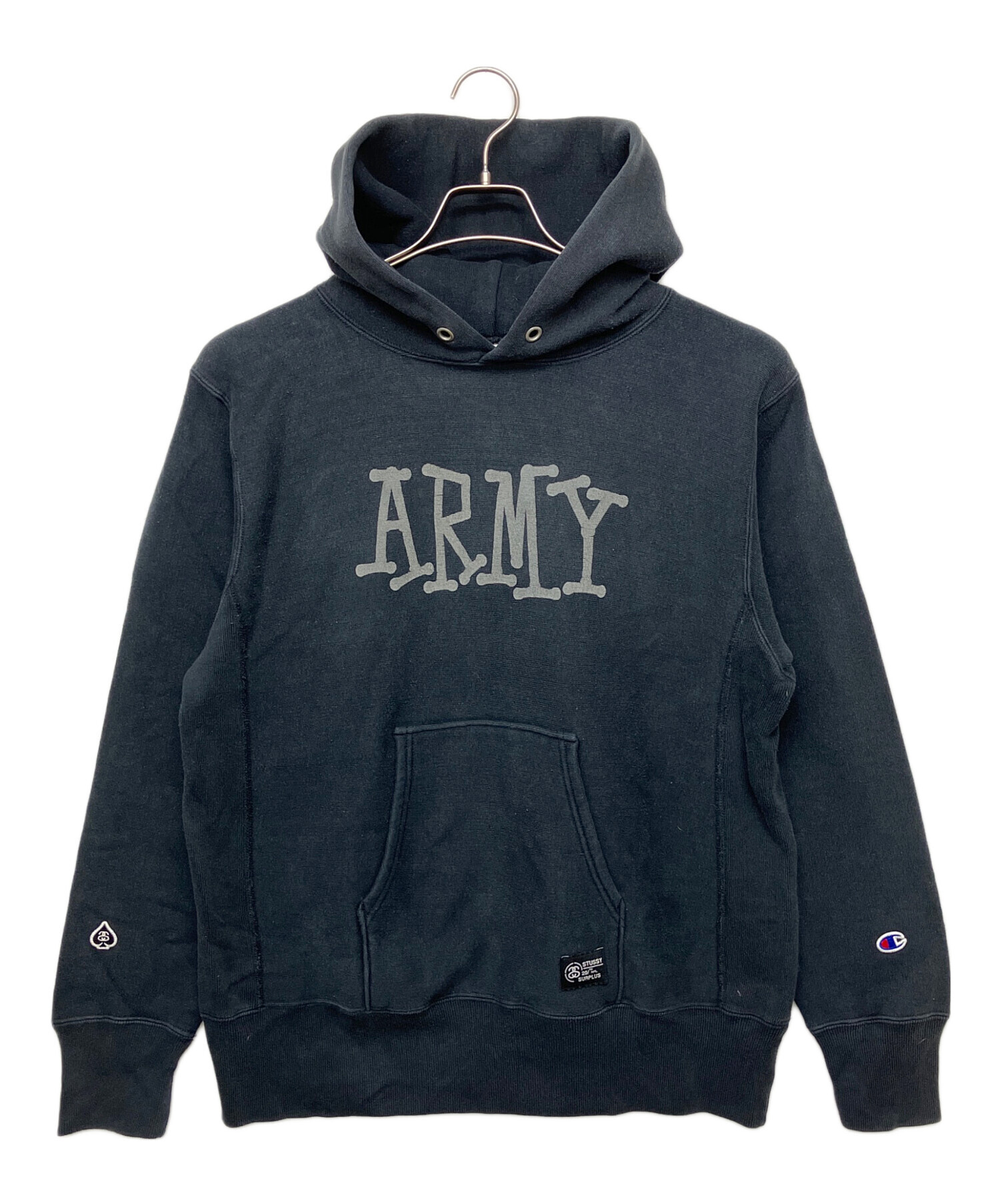 ビンテージ コラボ ステューシー チャンピオン リバースウィーブ パーカー 中古・古着通販】stussy (ステューシー) Champion (チャンピオン