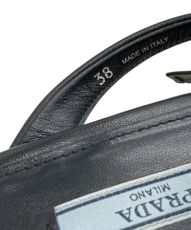 中古・古着通販】PRADA (プラダ) ウェッジソールサンダル ベージュ
