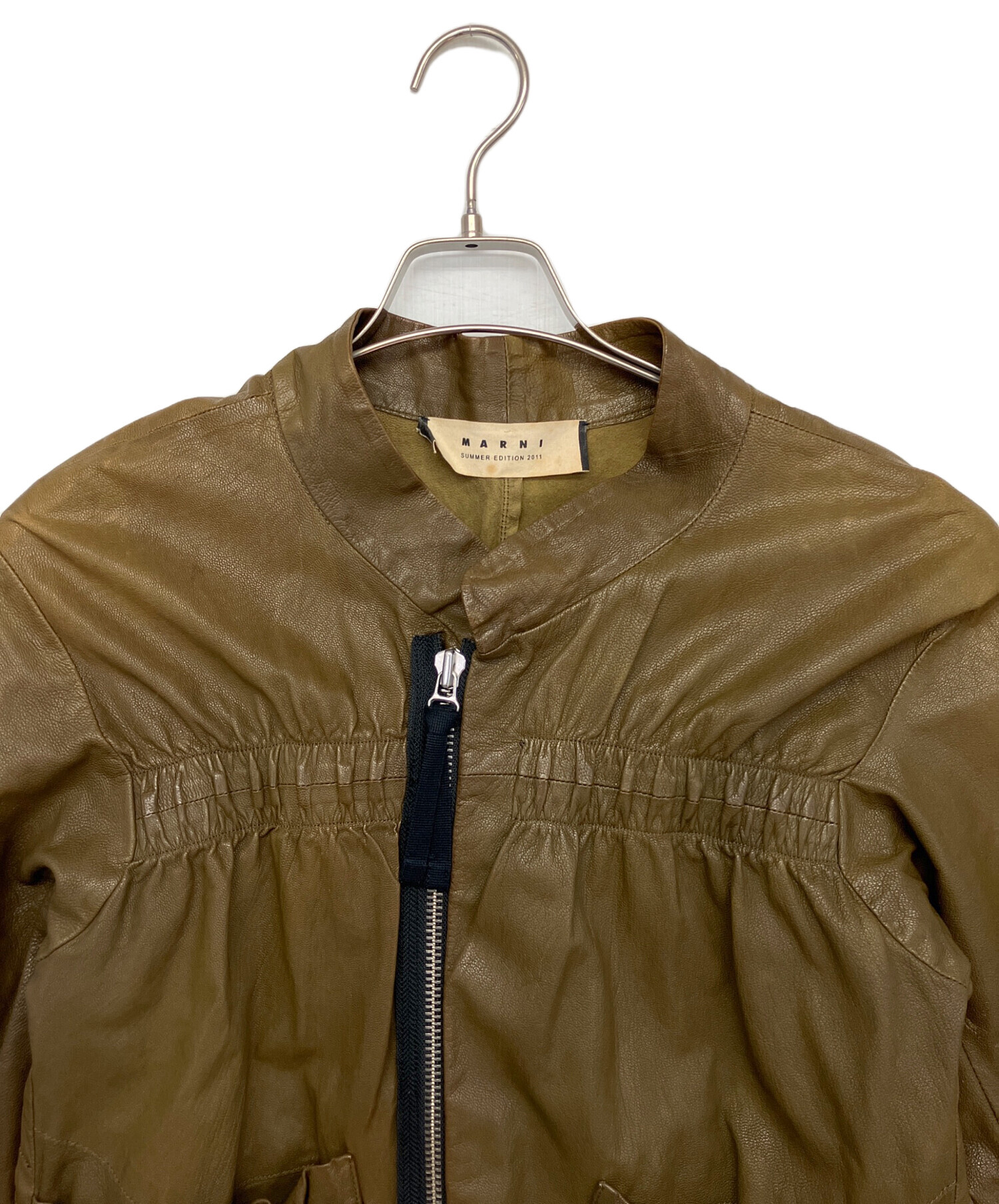 中古・古着通販】MARNI (マルニ) ジップアップジャケット ブラウン 