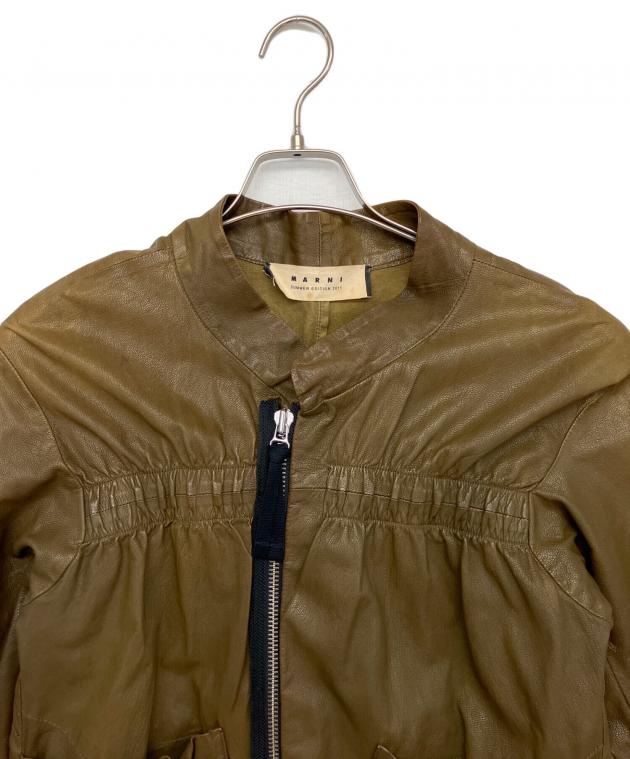  ブラウン ジップアップジャケット 中古・古着通販】MARNI (マルニ) ジップアップジャケット ブラウン