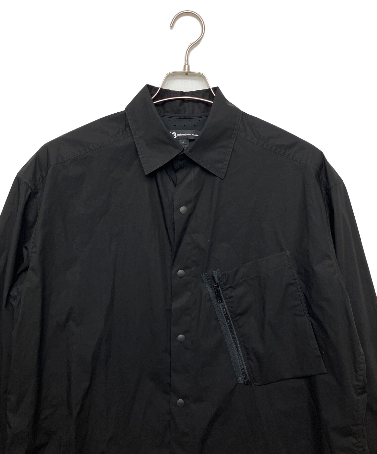 中古・古着通販】Y-3 (ワイスリー) ナイロンロングシャツ ブラック